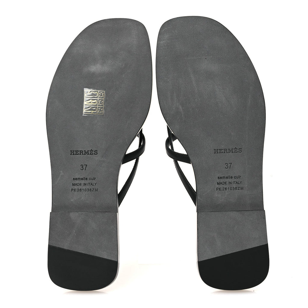 Calfskin Miss Sandals 37 Black