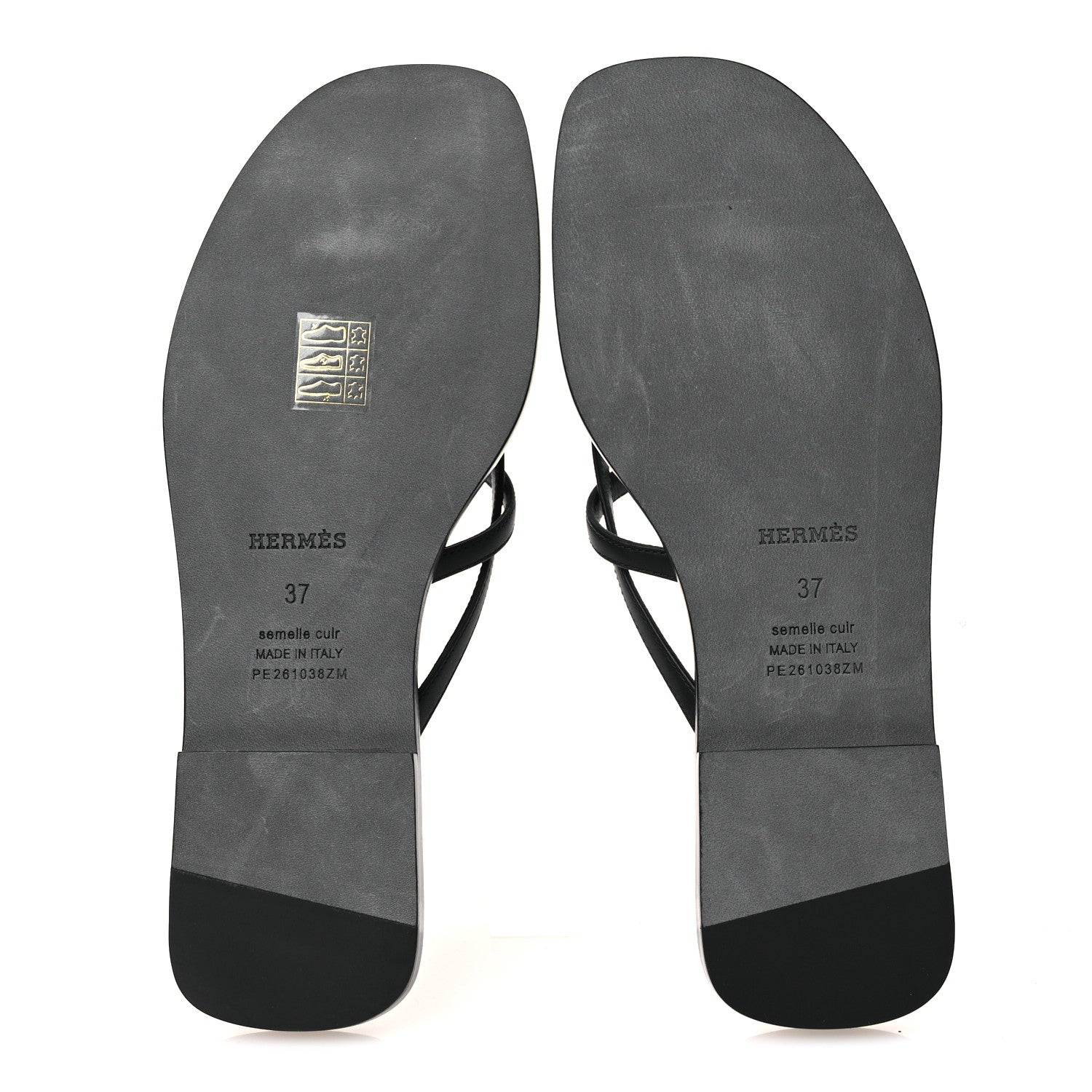 Calfskin Miss Sandals 37 Black