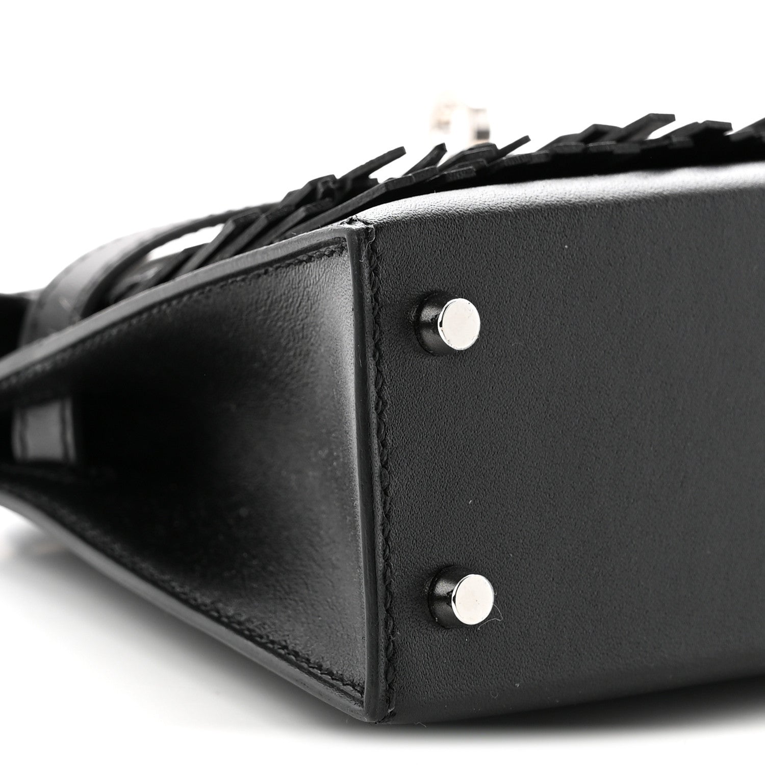 Tadelakt Sombrero Box Pampilles Mini Kelly Sellier 20 Black
