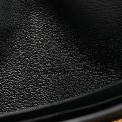 Shiny Alligator Kelly Pocket Long Wallet Black