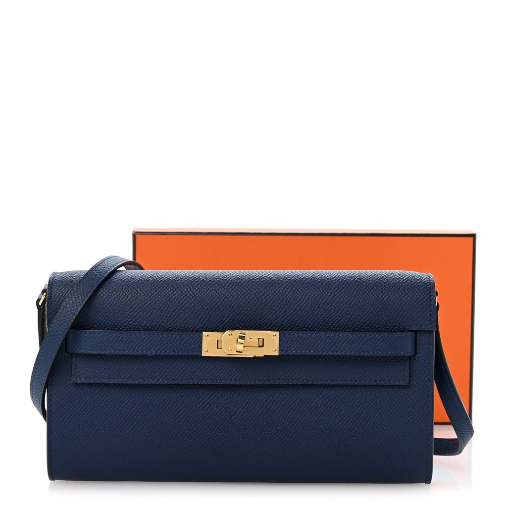 Epsom Kelly Wallet To Go Bleu Navy