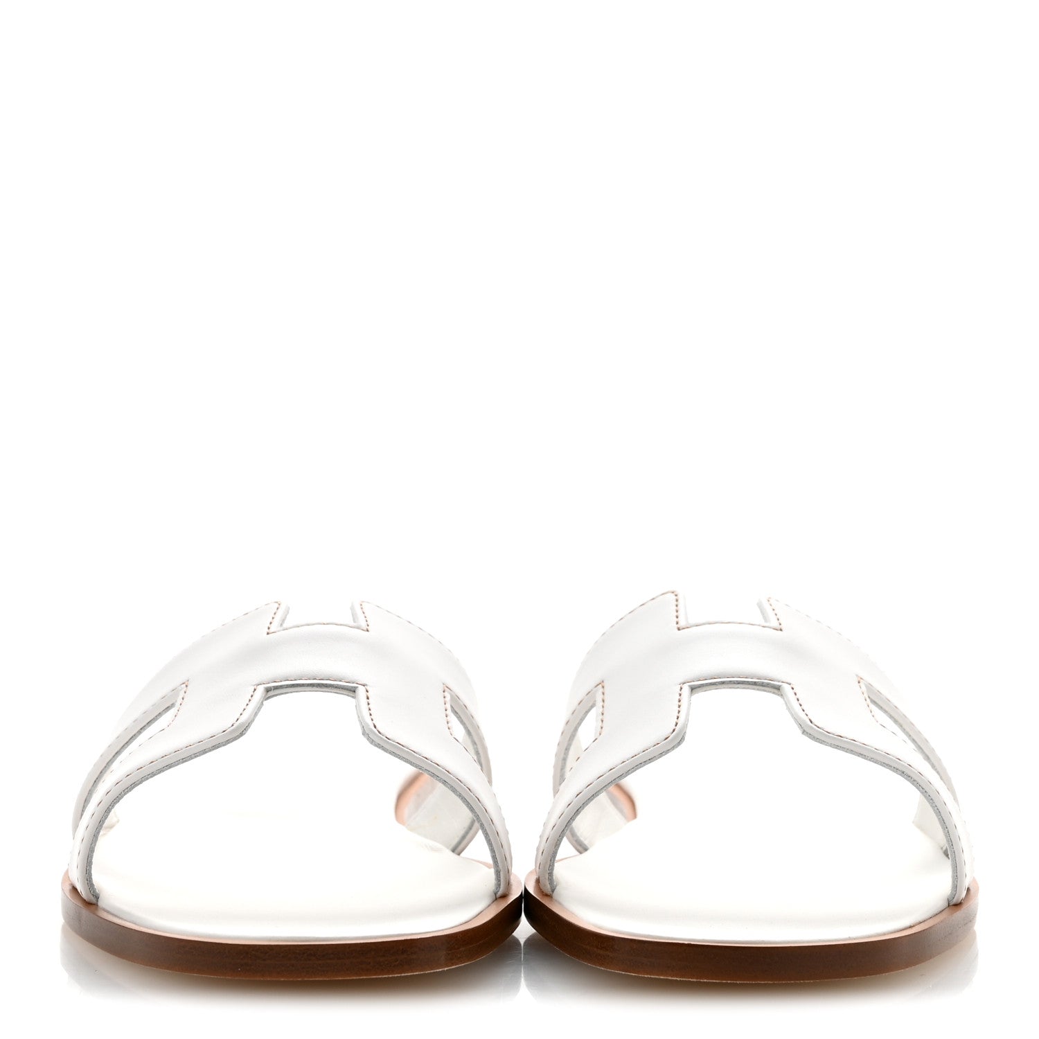 Box Calfskin Oran Sandals 36 White