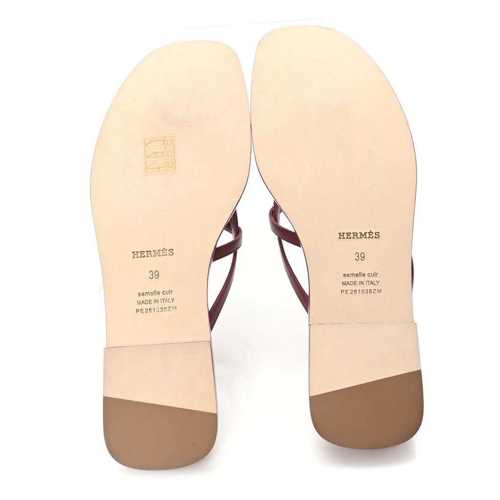 Calfskin Miss Sandals 39 Rouge H