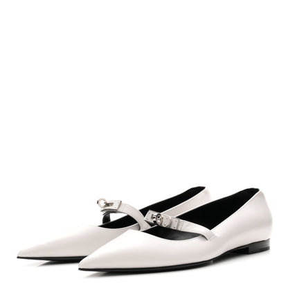 Calfskin Kelly Ballet Flat Gris Clair