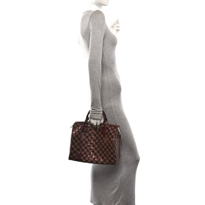 Damier Paillettes Speedy 30 Rouge