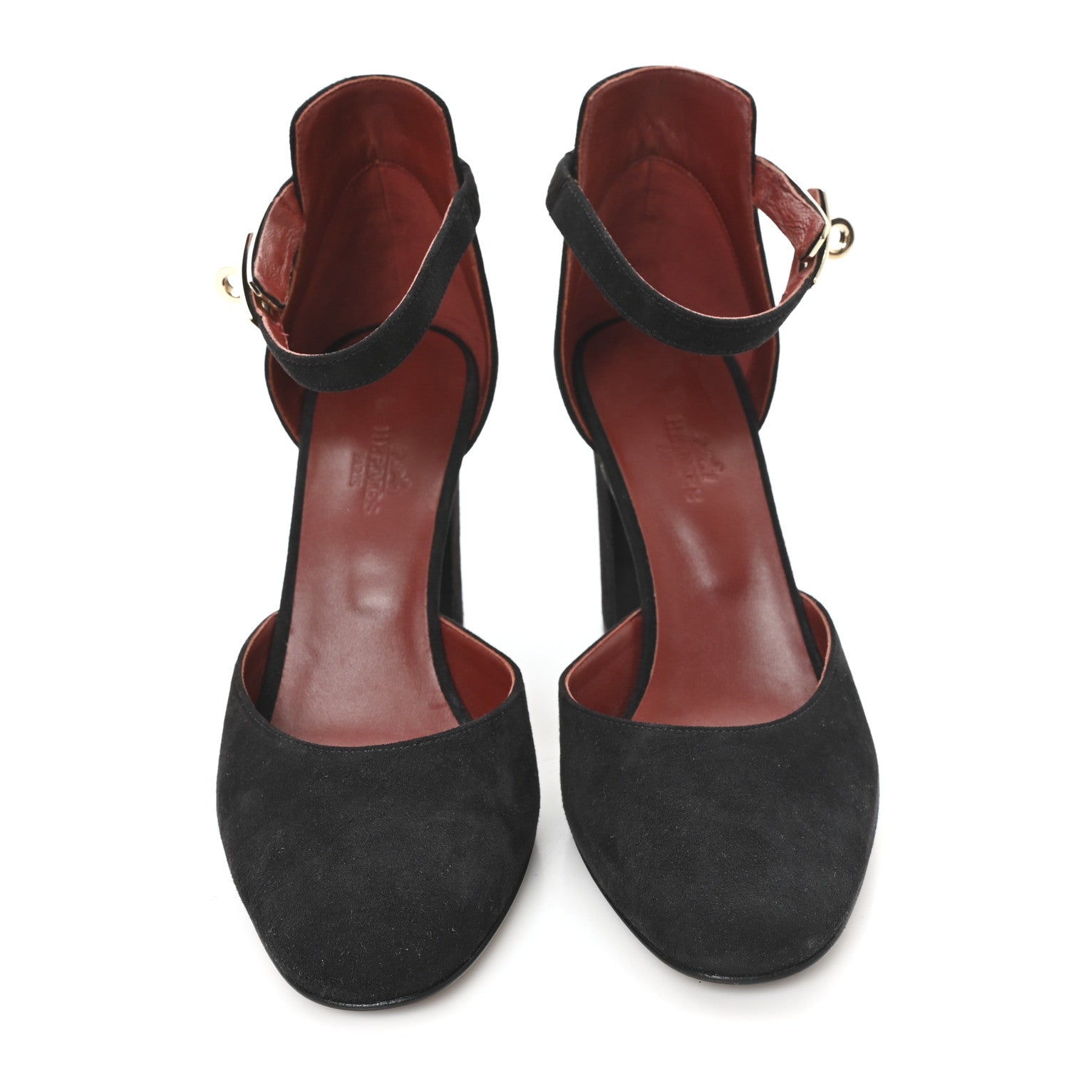Suede Goatskin Baby 90 Pump 37 Black