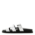 Metallic Goatskin Womens Chypre Sandals 40 Argent