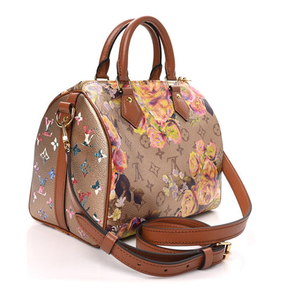 Metallic Monogram LV Garden Speedy Bandouliere 25 Gold