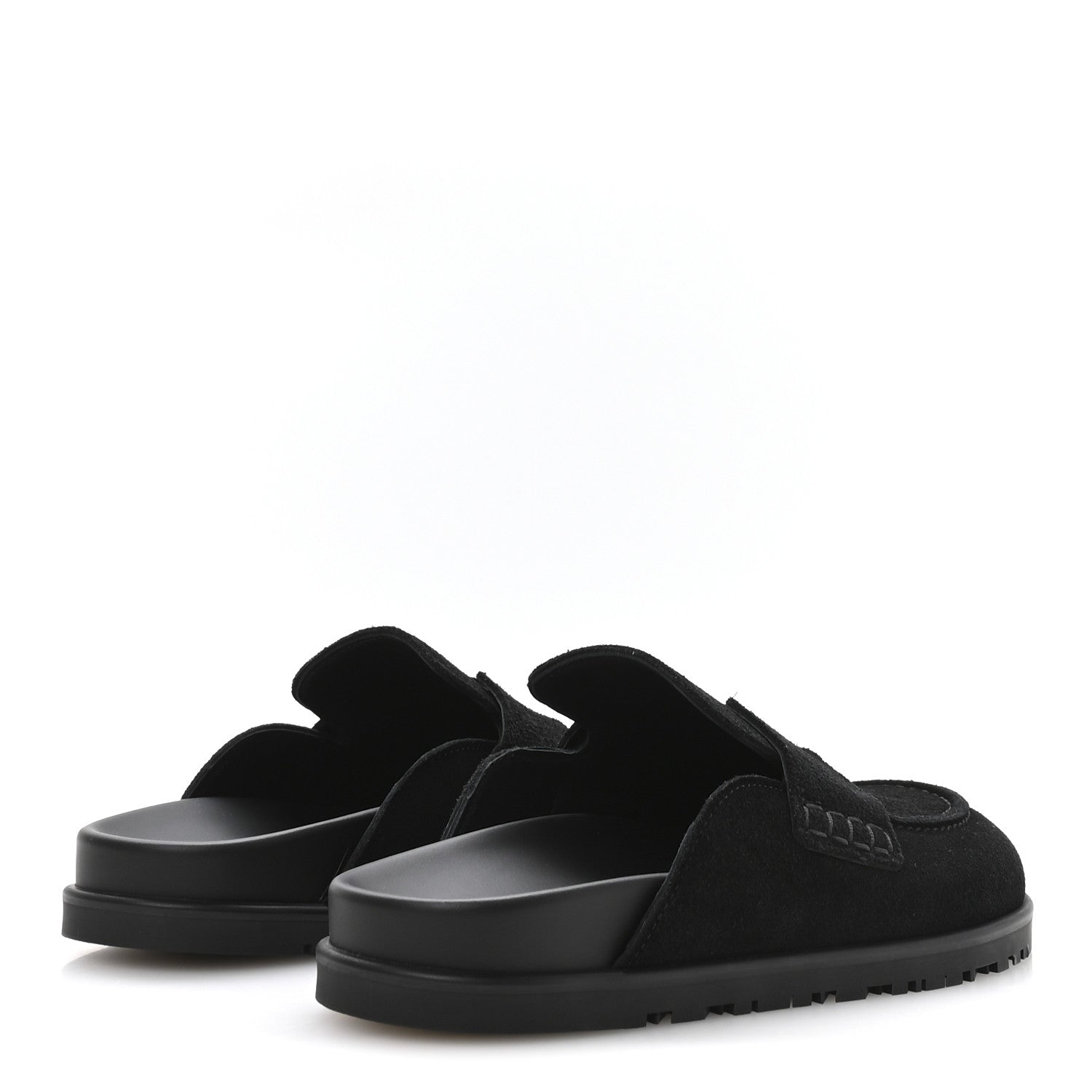 Suede Calfskin Go Mules 35 Black
