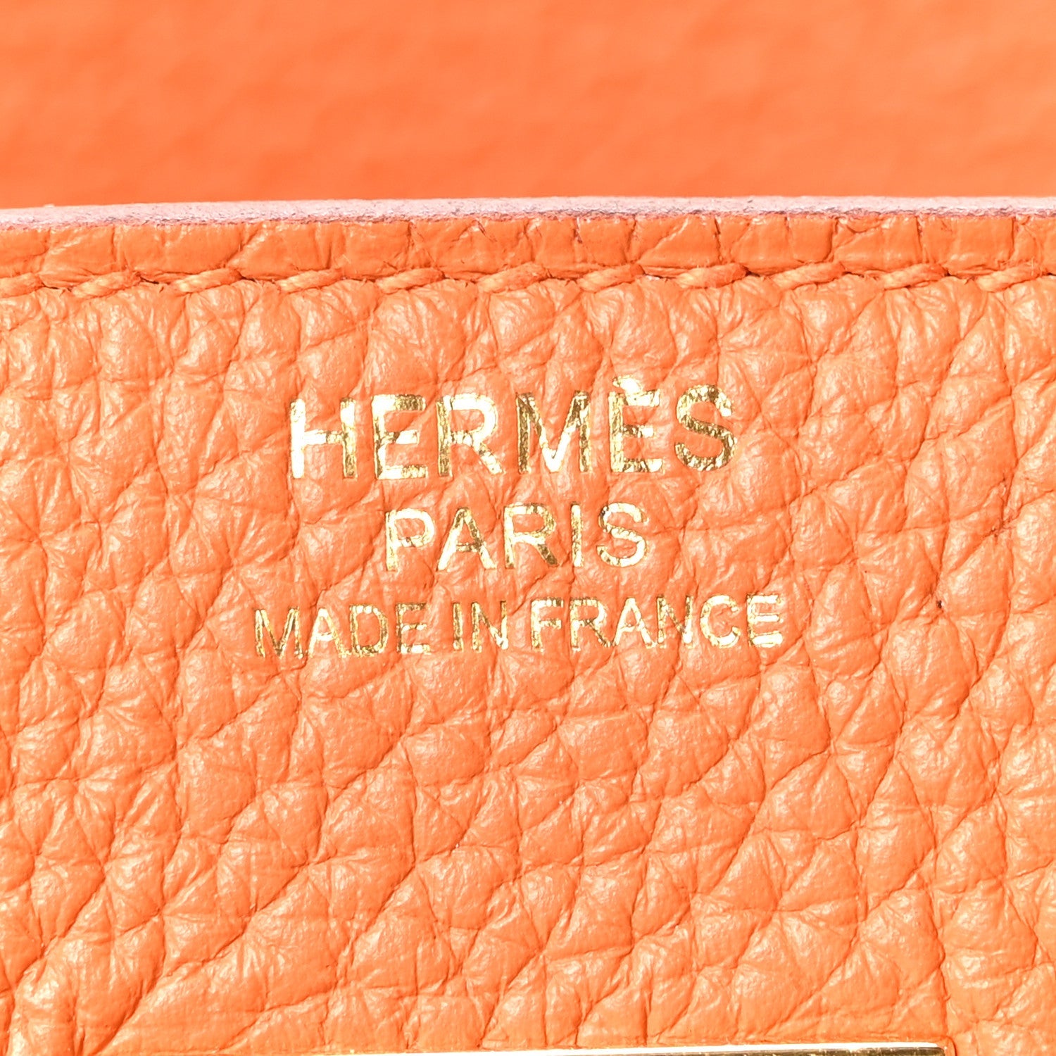 Taurillon Clemence Birkin 30 Orange