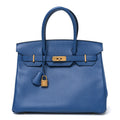 Epsom Birkin 30 Bleu Agate