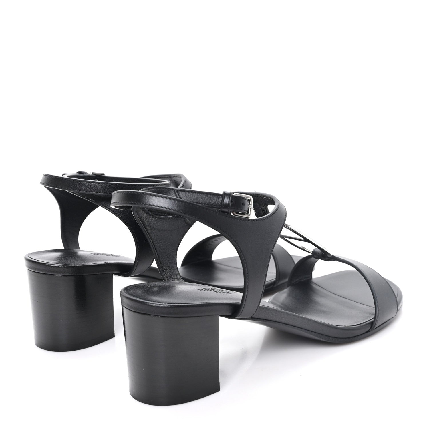 Calfskin Miramar 50 Sandals 40 Black