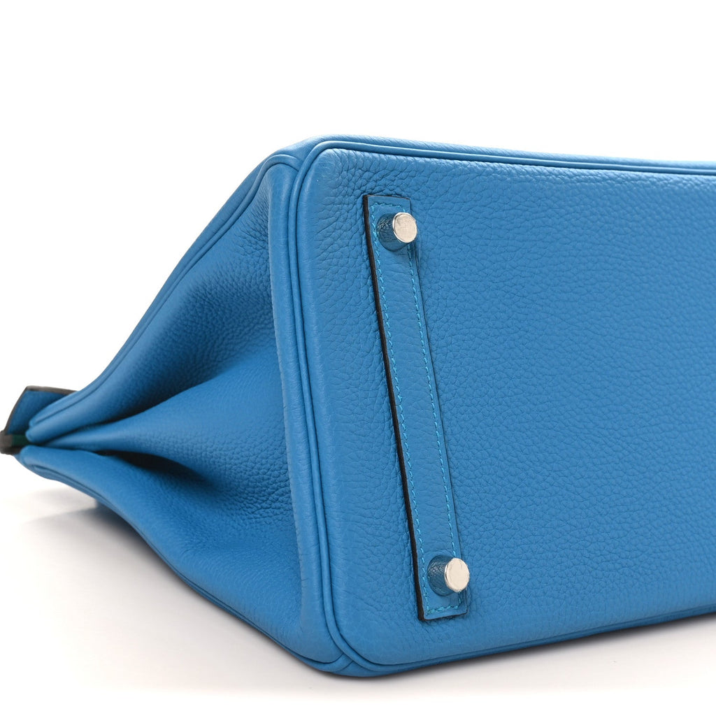 Togo Verso Birkin 30 Bleu Zanzibar Malachite