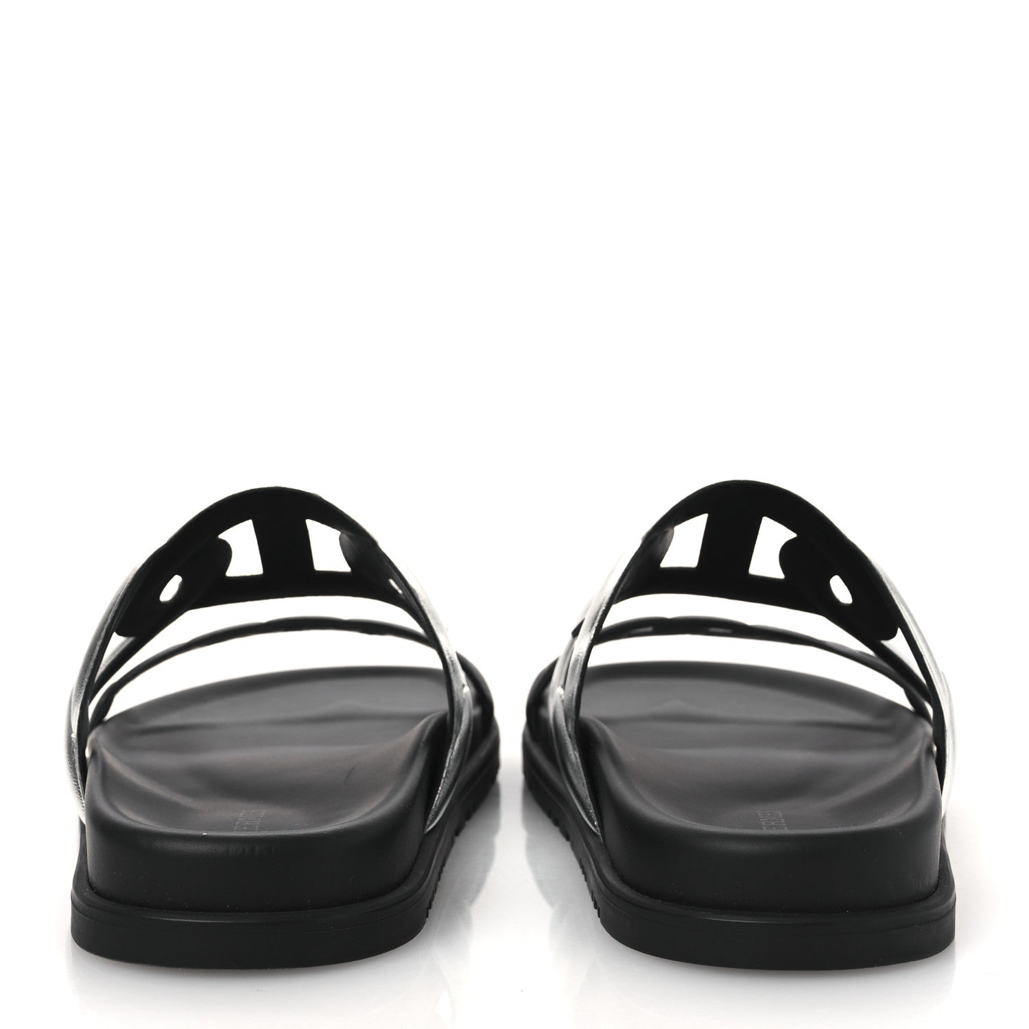 Metallic Nappa Extra Sandals 36 Gris Argente Black