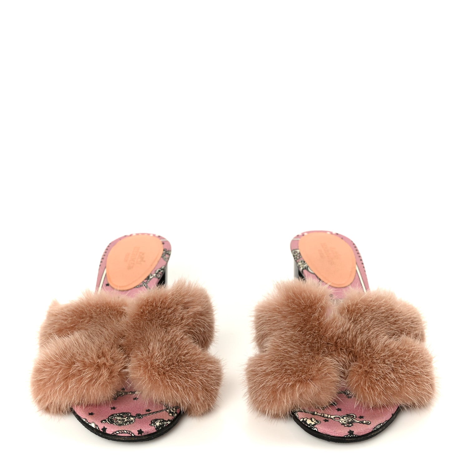 Mink Fur Oasis Sandals 35 Granit Pink