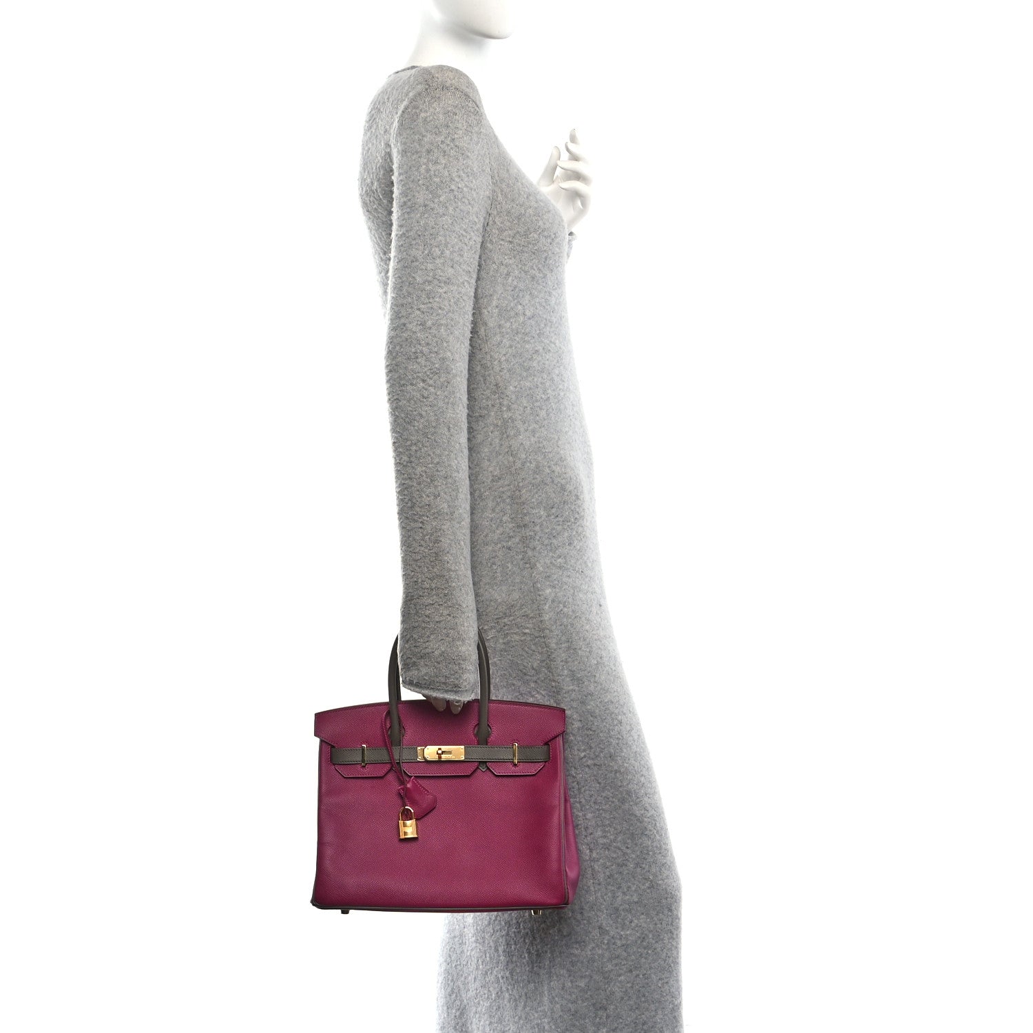 Epsom Horseshoe Birkin 30 Rose Poupre Etain