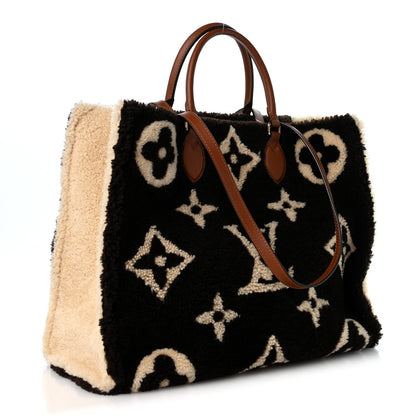 Shearling Monogram Giant Teddy Onthego GM Marron