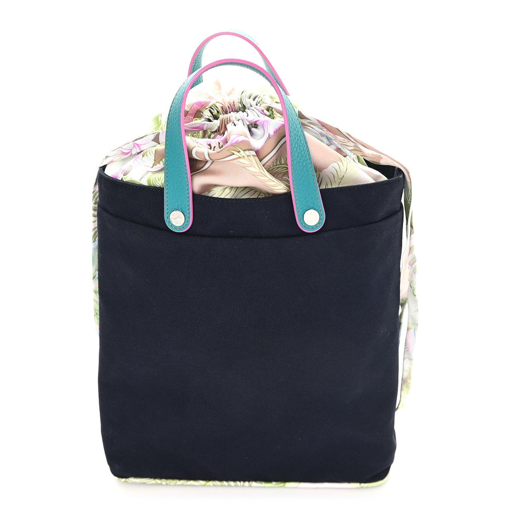 Canvas Taurillon Silk Petit H Tote Multicolor