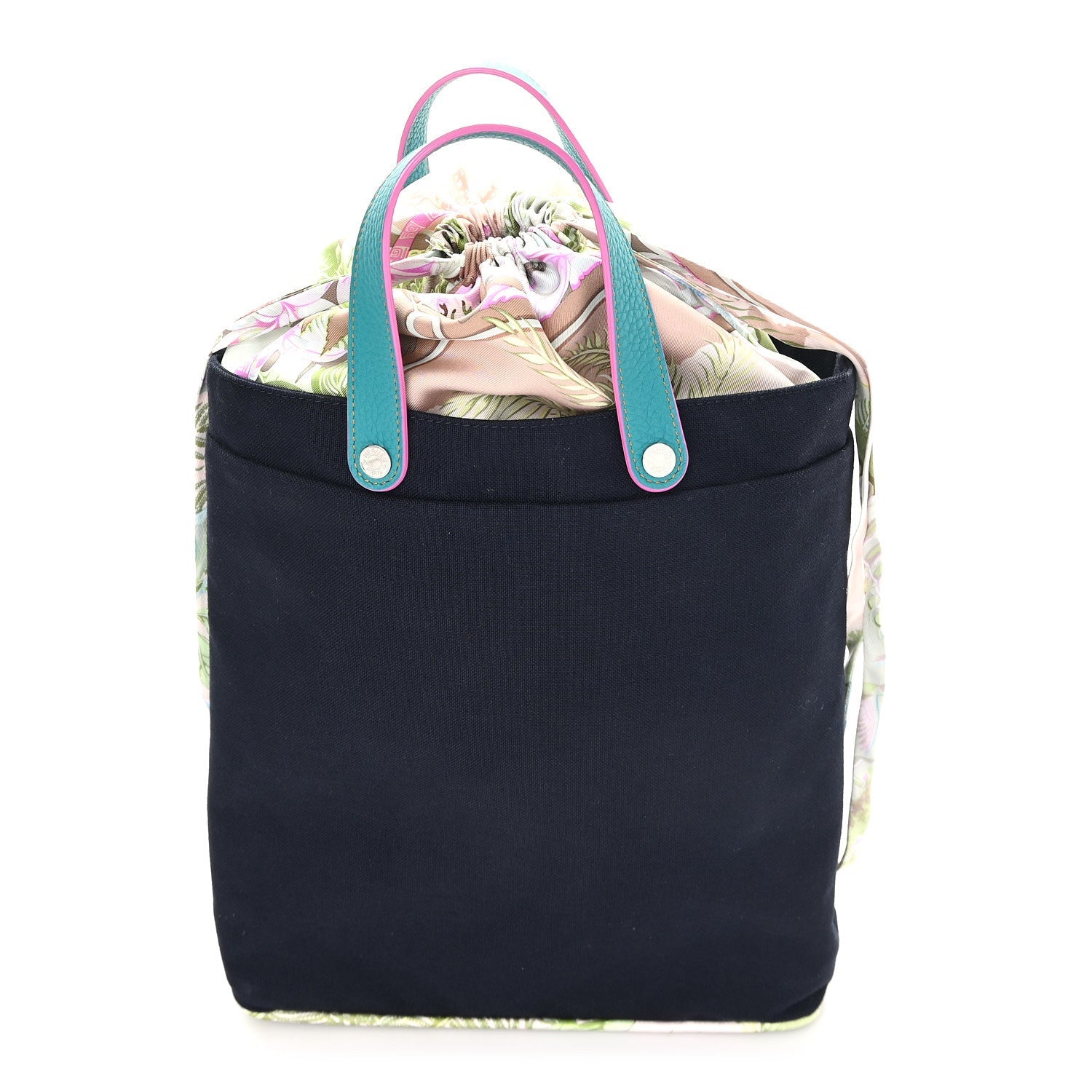 Canvas Taurillon Silk Petit H Tote Multicolor