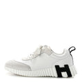 Calfskin Suede Goatskin Bouncing Sneakers 35.5 White Black