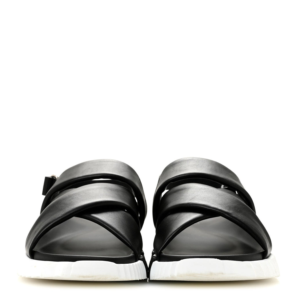 Calfskin Womens Electric Sandals 40 Black