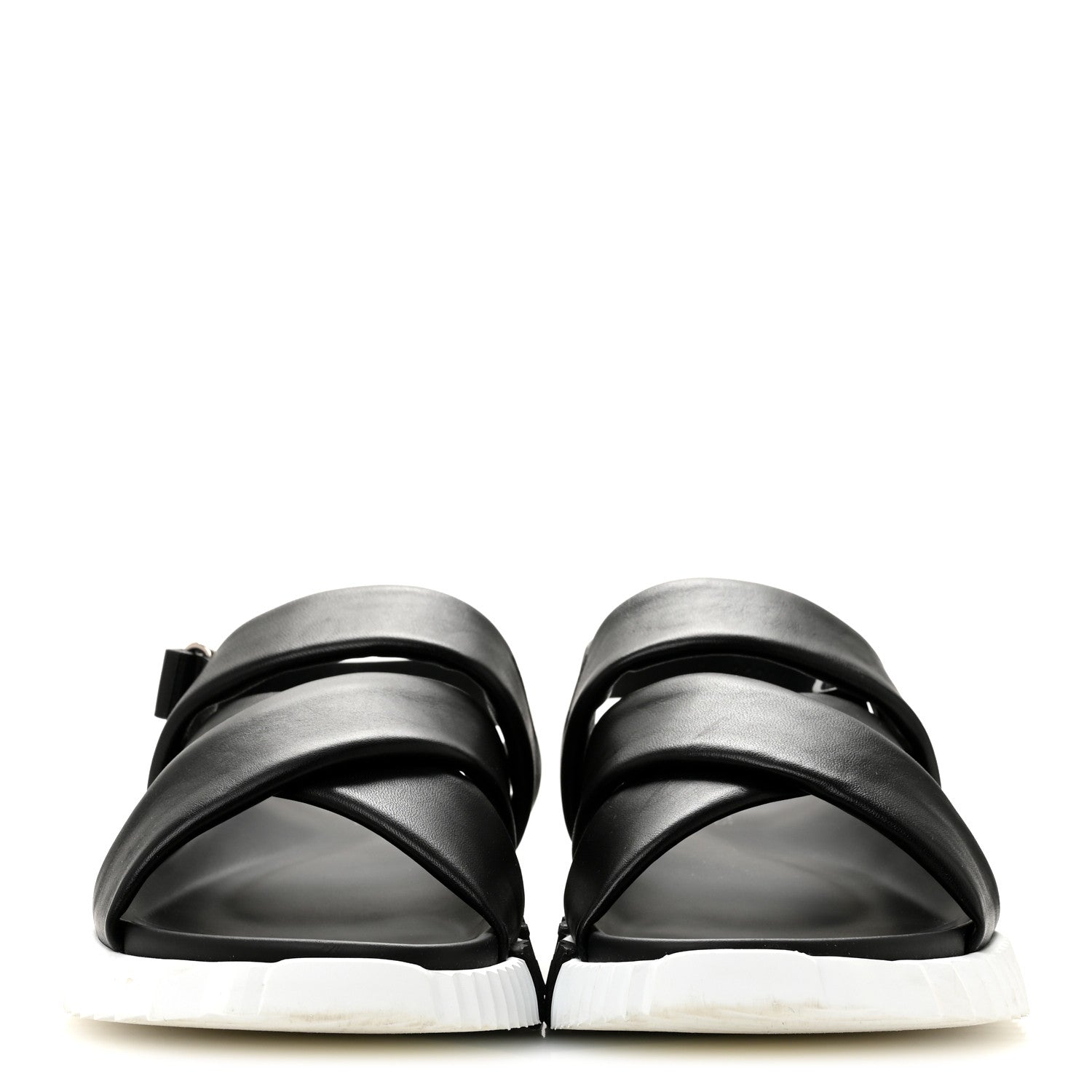 Calfskin Womens Electric Sandals 40 Black