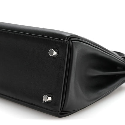 Cheri Calfskin Kelly Retourne 25 Black