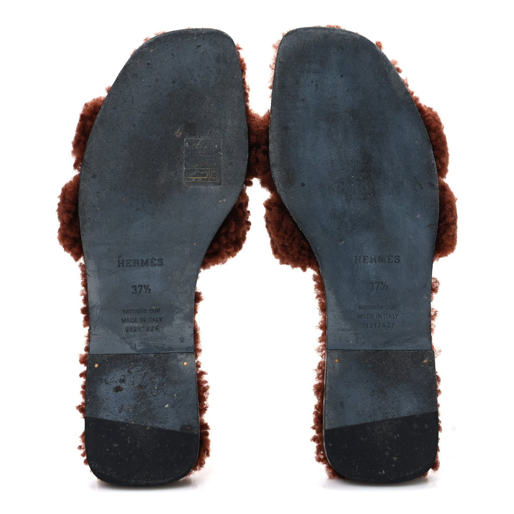 Woolskin Oran Sandals 37.5 Cognac