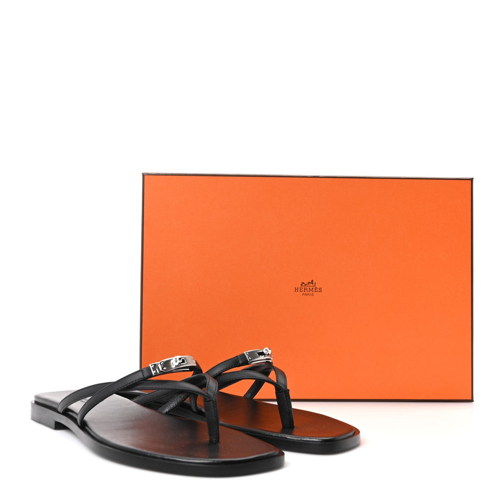 Calfskin Miss Sandals 37 Black