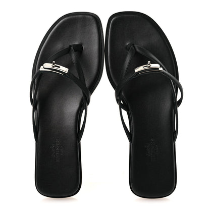 Calfskin Miss Sandals 37.5 Black