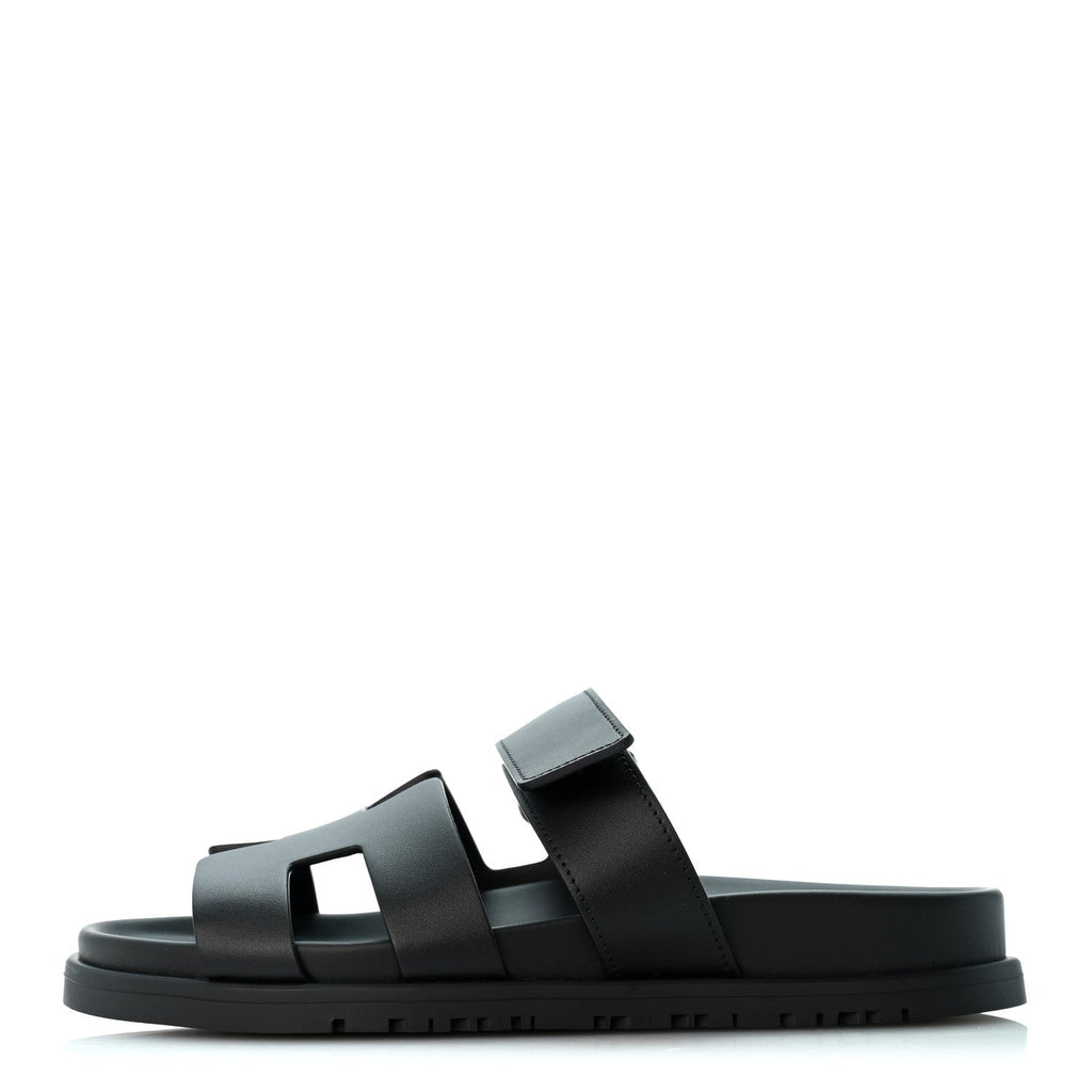 Calfskin Womens Chypre Sandals 36.5 Black