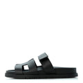 Calfskin Womens Chypre Sandals 36.5 Black