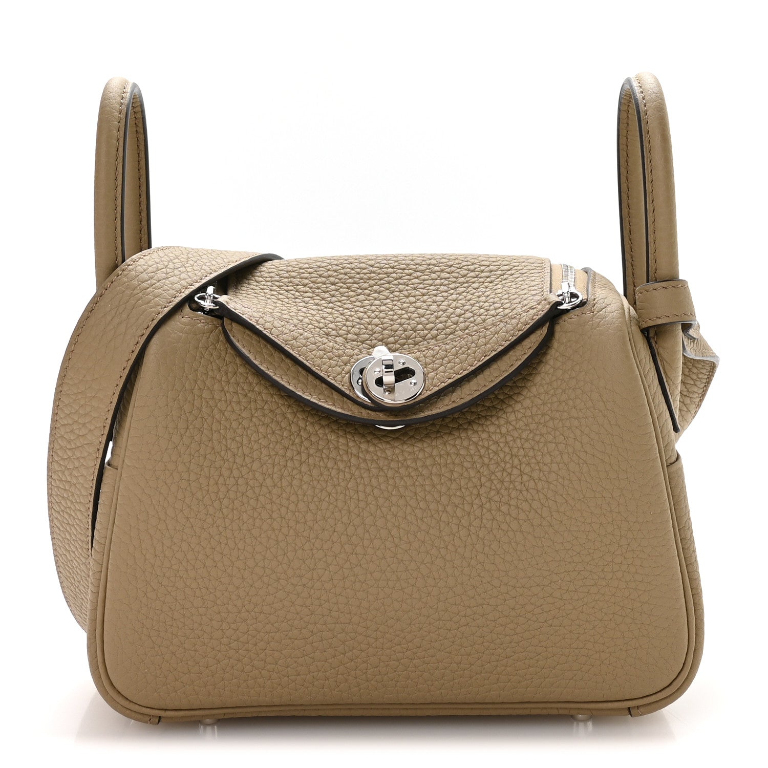 Taurillon Clemence Mini Lindy 20 Beige Marfa