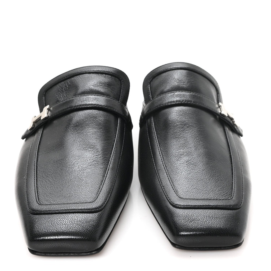 Goatskin Groupie Mules 37 Black