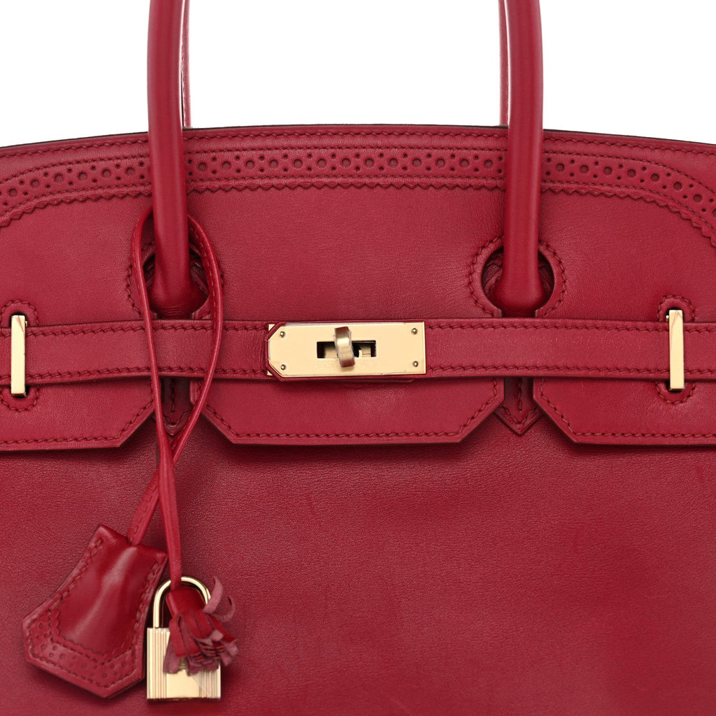 Tadelakt Ghillies Birkin 35 Rubis