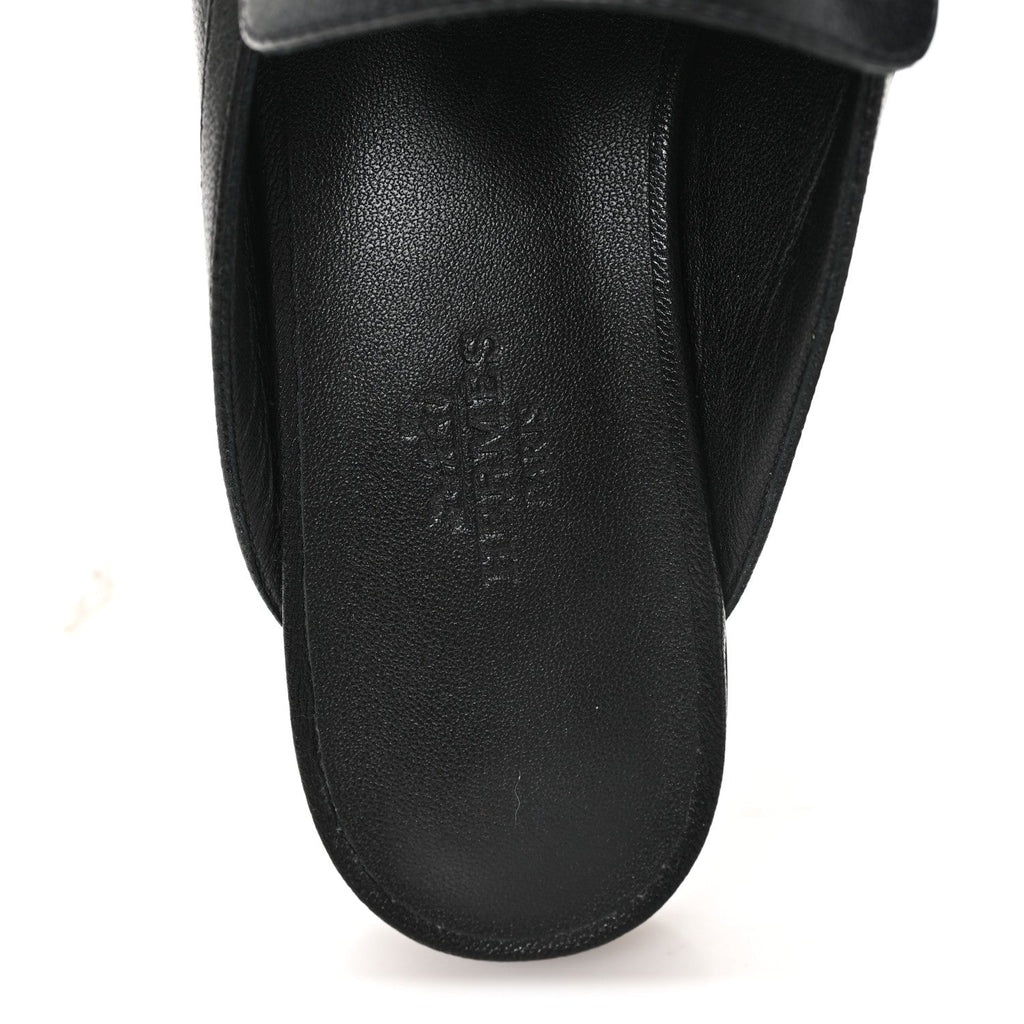 Goatskin Groupie Mules 37 Black
