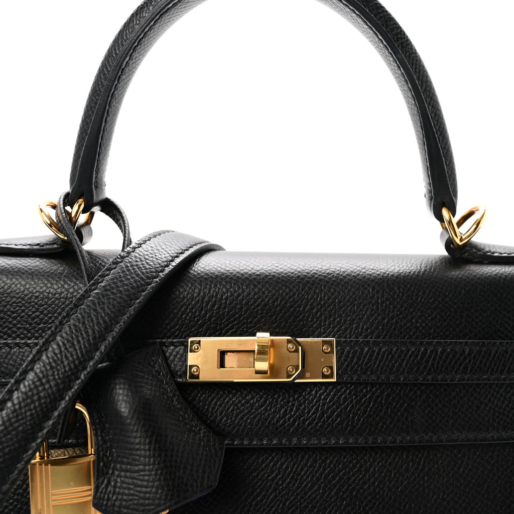 Epsom Horseshoe Kelly Sellier 25 Black Bleu Electrique