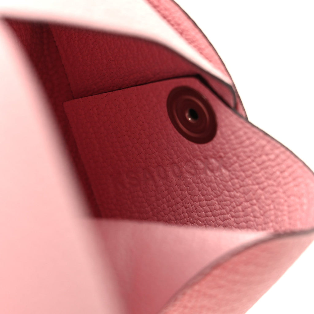 Chevre Mysore Calvi Card Case Rose Darling