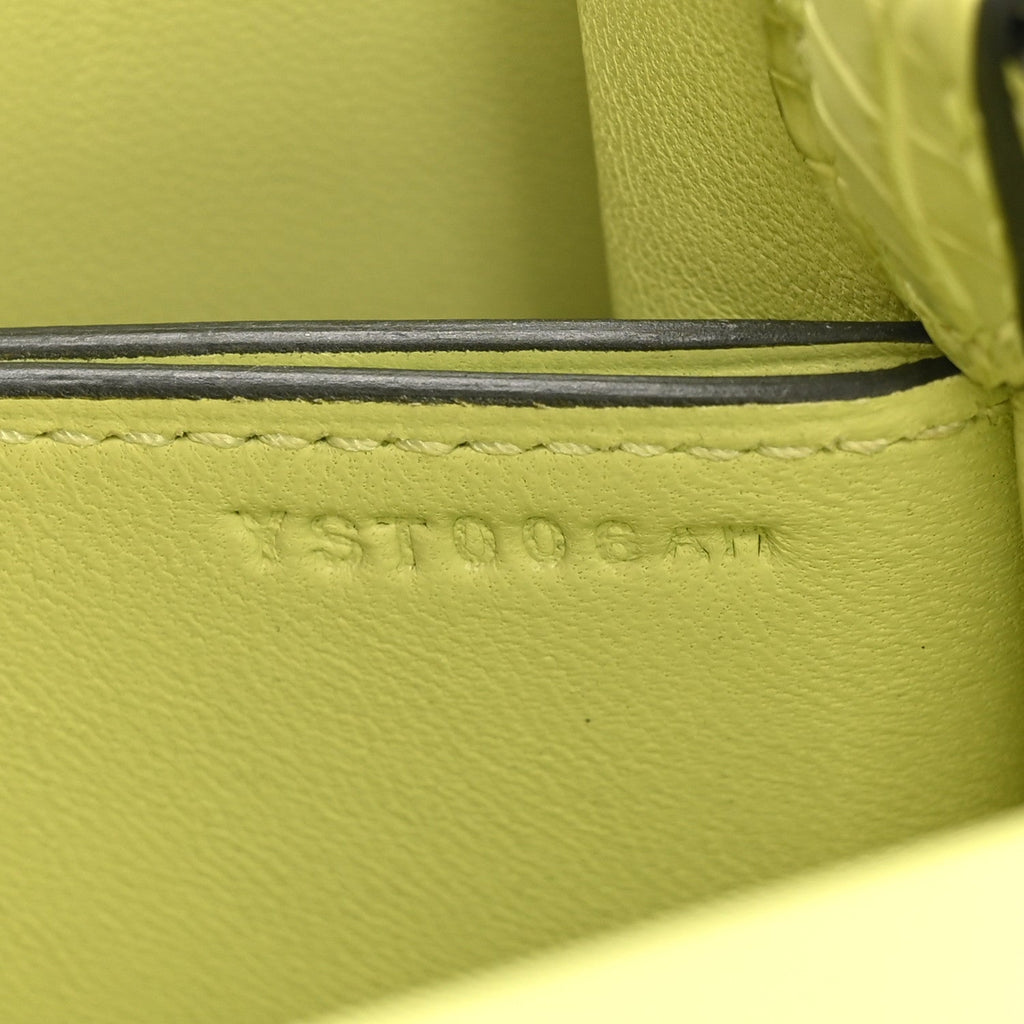 Matte Alligator Mini Sac Roulis Jaune Bourgeon