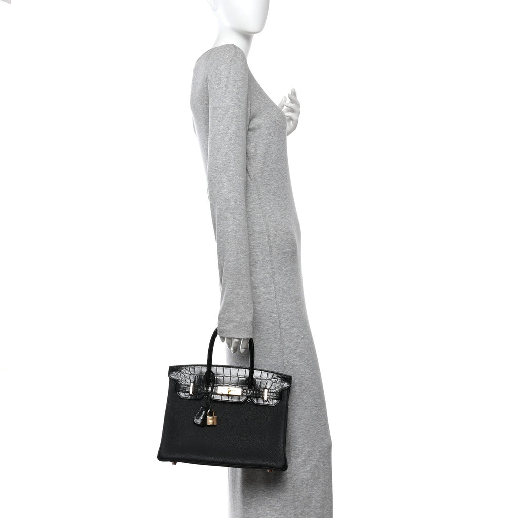 Togo Matte Alligator Birkin Touch 30 Black