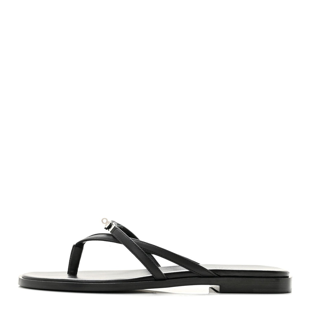 Calfskin Miss Sandals 37 Black