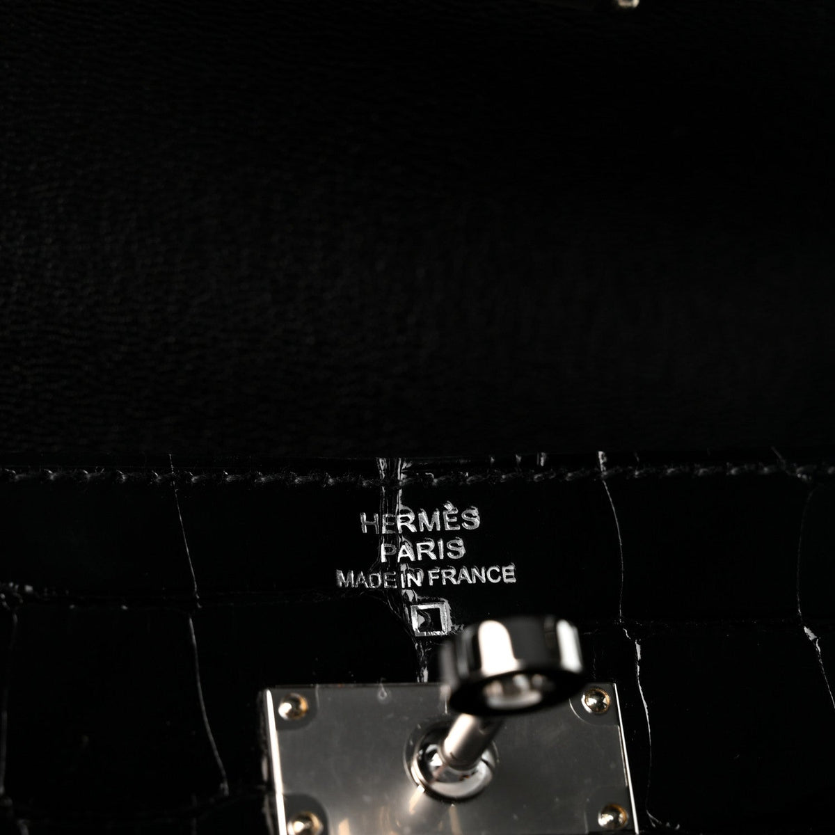 Shiny Alligator Kelly Wallet To Go Black