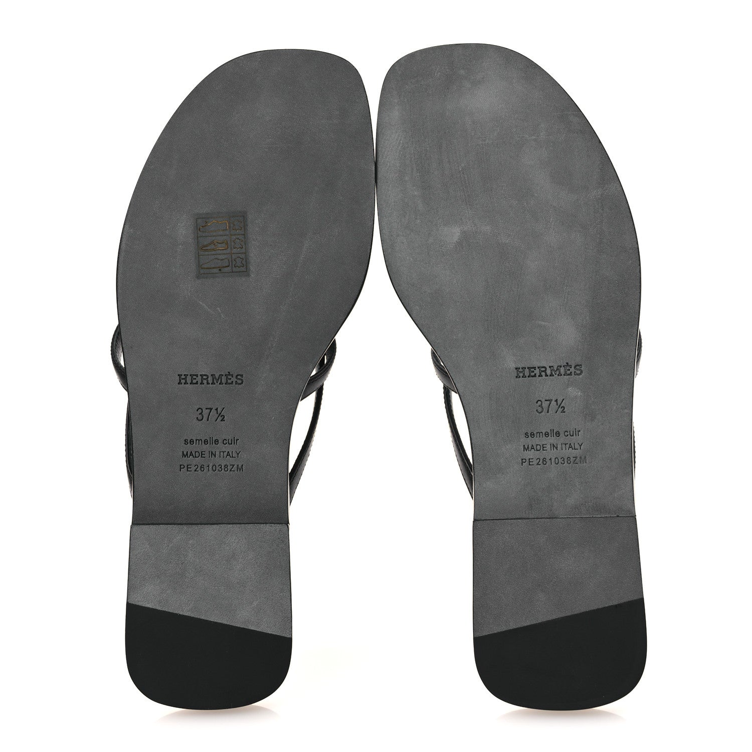 Calfskin Miss Sandals 37.5 Black
