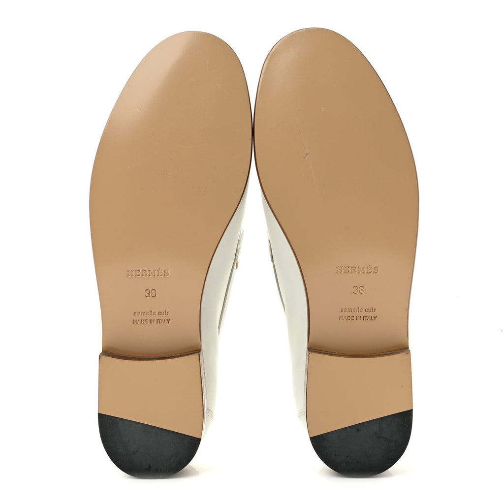 Calfskin Womens Destin Loafers 38 White