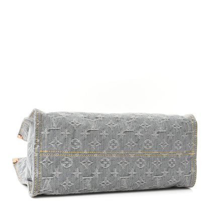 Monogram Denim Onthego MM Washed Gray