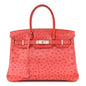 Ostrich Birkin 30 Rouge Vif