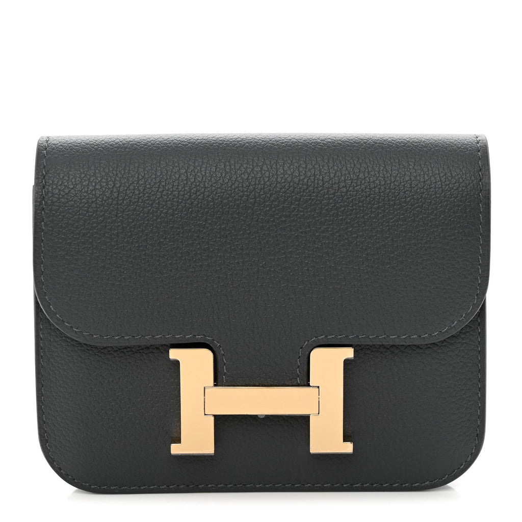 Evercolor Verso Constance Slim Wallet Ardoise Bleu Glacier