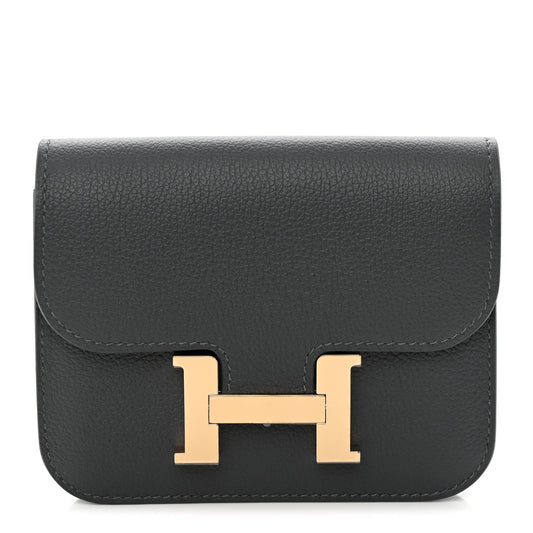 Evercolor Verso Constance Slim Wallet Ardoise Bleu Glacier