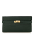 Epsom Kelly Longue Wallet Vert Anglais