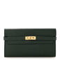 Epsom Kelly Longue Wallet Vert Anglais
